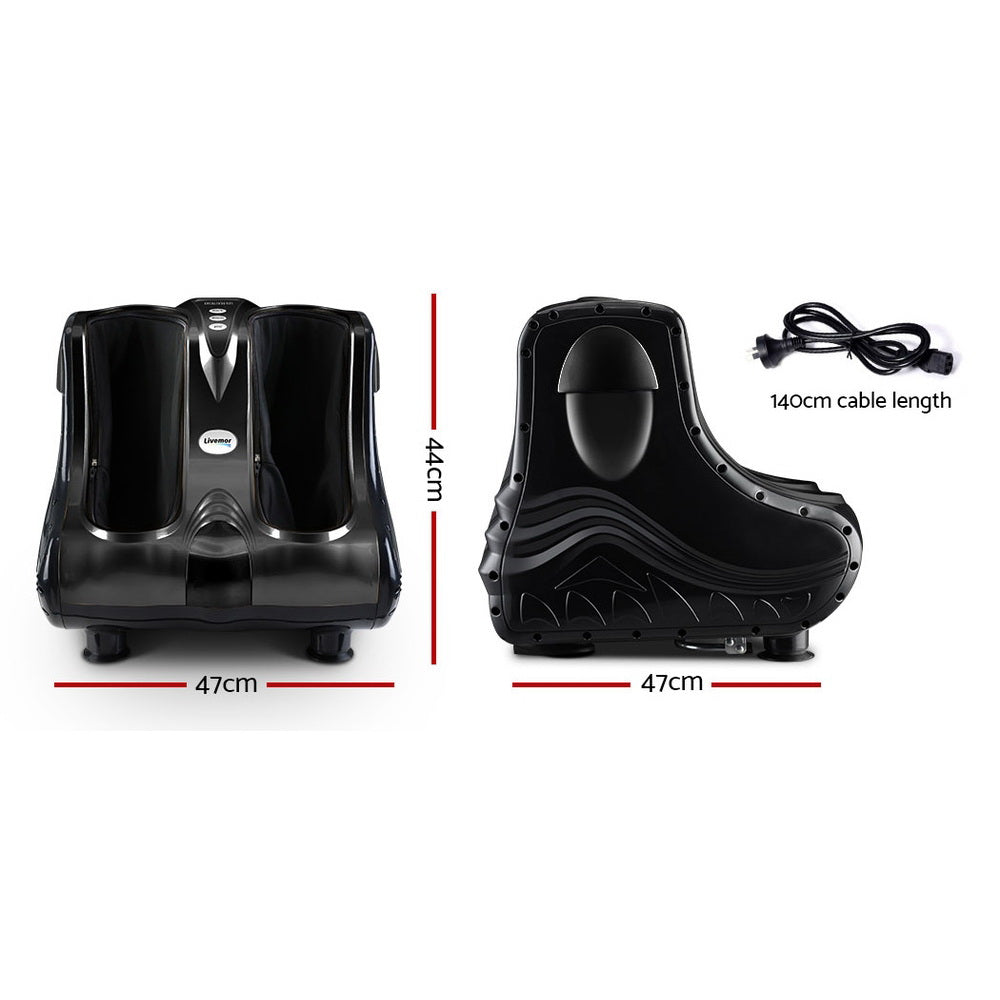 Foot Massager Massagers Shiatsu Electric Roller Ankle Calf Leg Kneading Black By Livemor