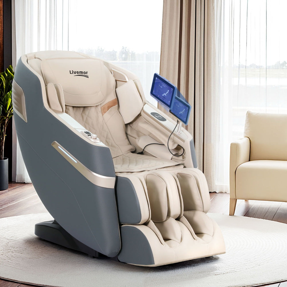 4D Massage Chair Electric Recliner Home Massager Gray Sina By Livemor