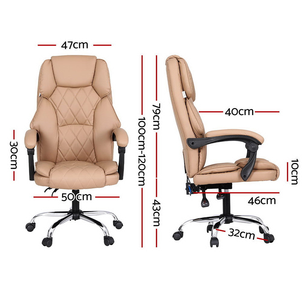 Massage Office Chair Computer Chairs High Back By Artiss