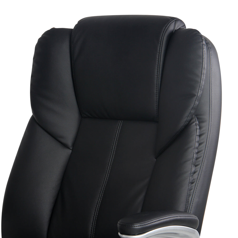 8 Point Massage Office Chair PU Leather Black By Artiss