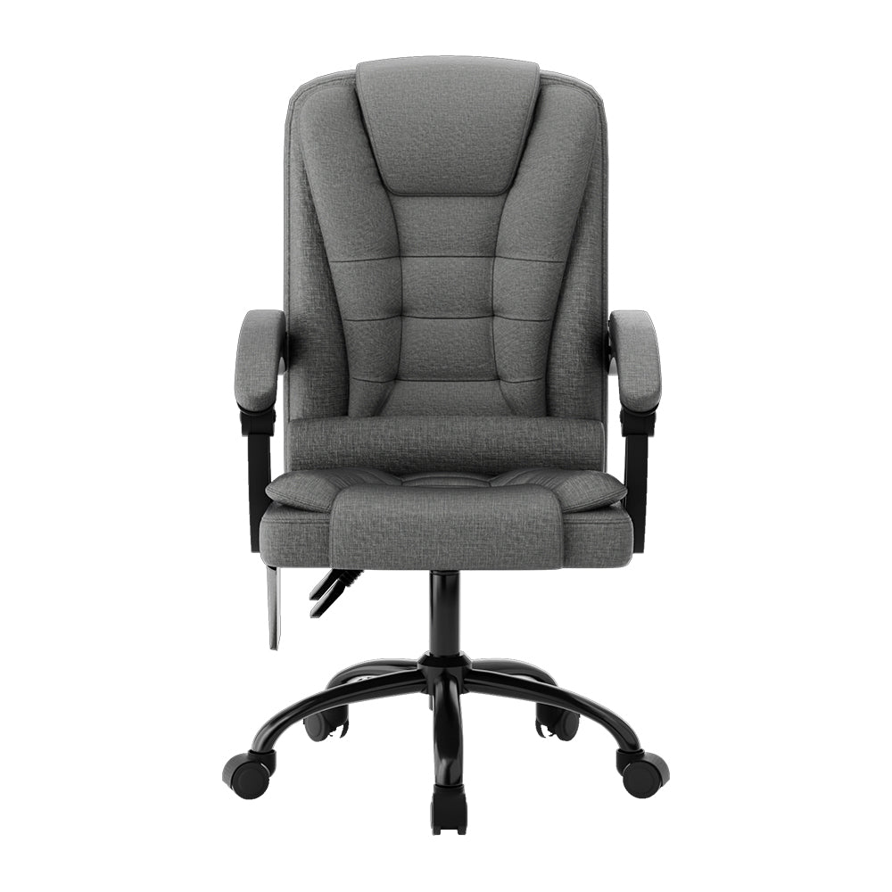 2 Point Massage Office Chair Fabric Black By Artiss