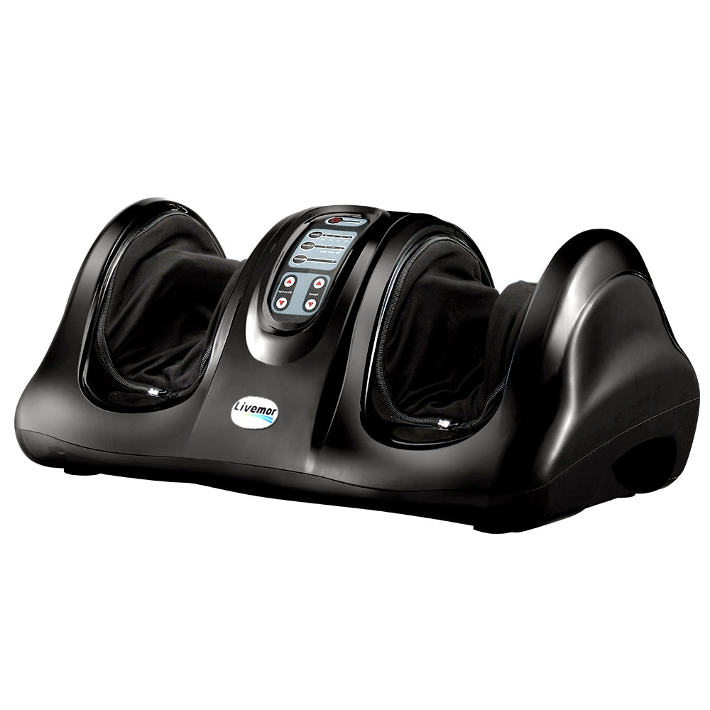 Foot Massager Shiatsu Massagers Electric Remote Roller Kneading Black By Livemor