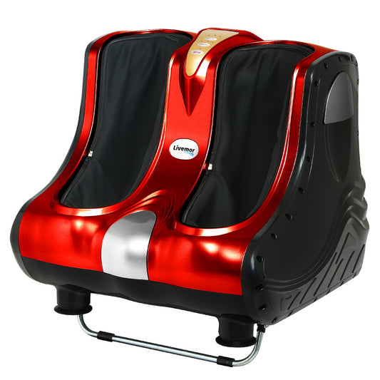 Foot Massager Massagers Shiatsu Electric Roller Ankle Calf Leg Kneading Red By Livemor