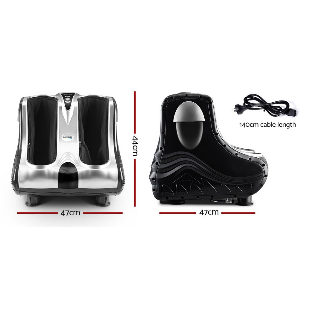 Foot Massager Massagers Shiatsu Electric Roller Ankle Calf Leg Kneading Silver By Livemor