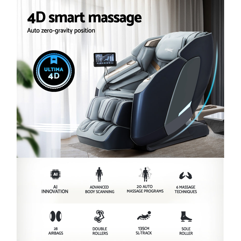 4D Massage Chair Electric Recliner Double Core Mechanism Massager Melisa By Livemor