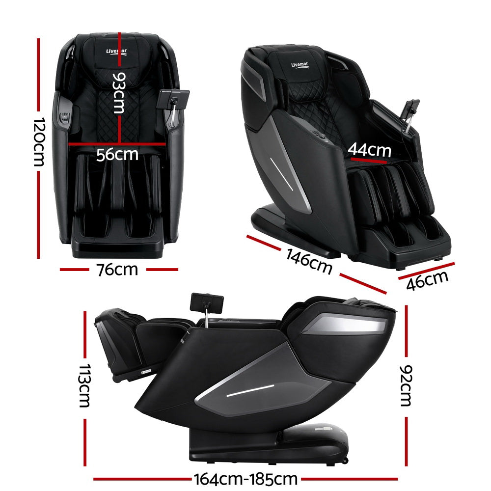 4D Massage Chair Electric Recliner Home Massager Black By Livemor