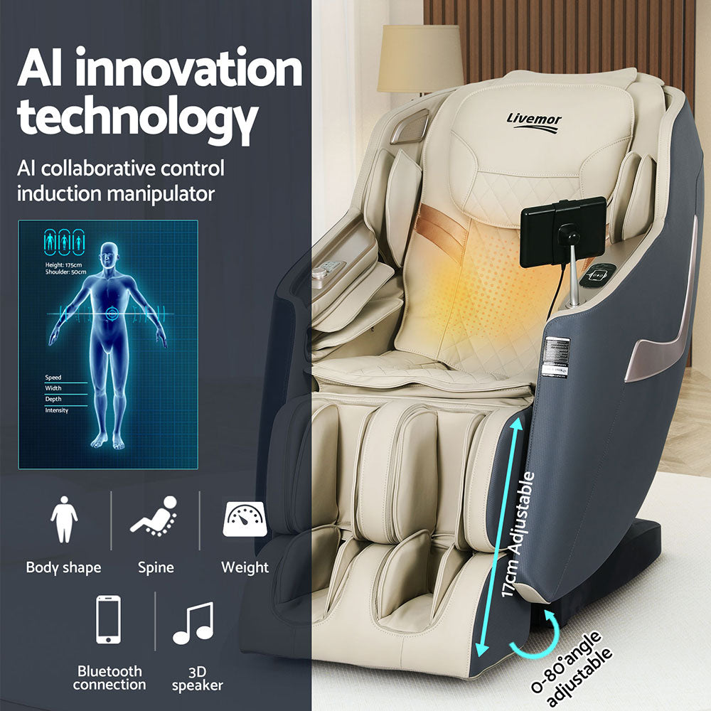 Massage Chair Electric Recliner Home Massager 3D Opal By Livemor