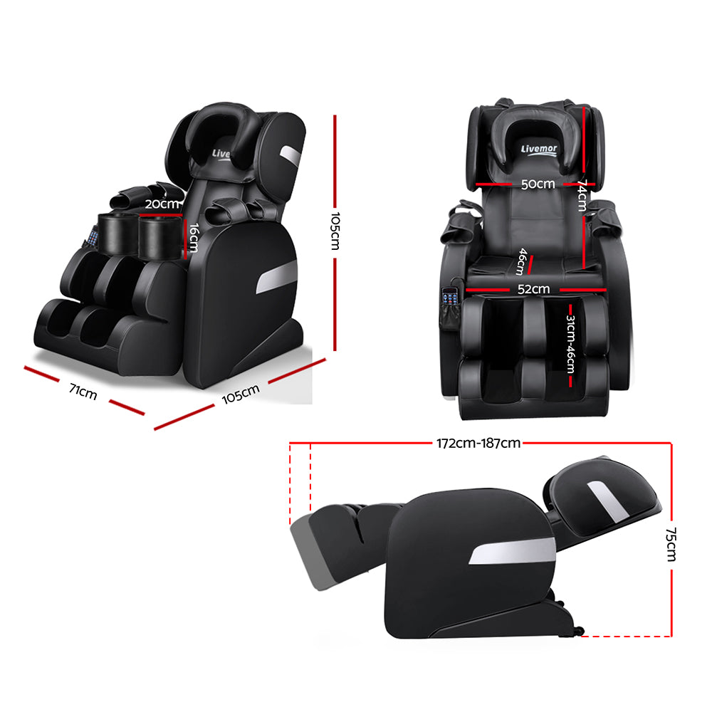 Massage Chair Electric Recliner 22 Nodes Massager Belmue By Livemor