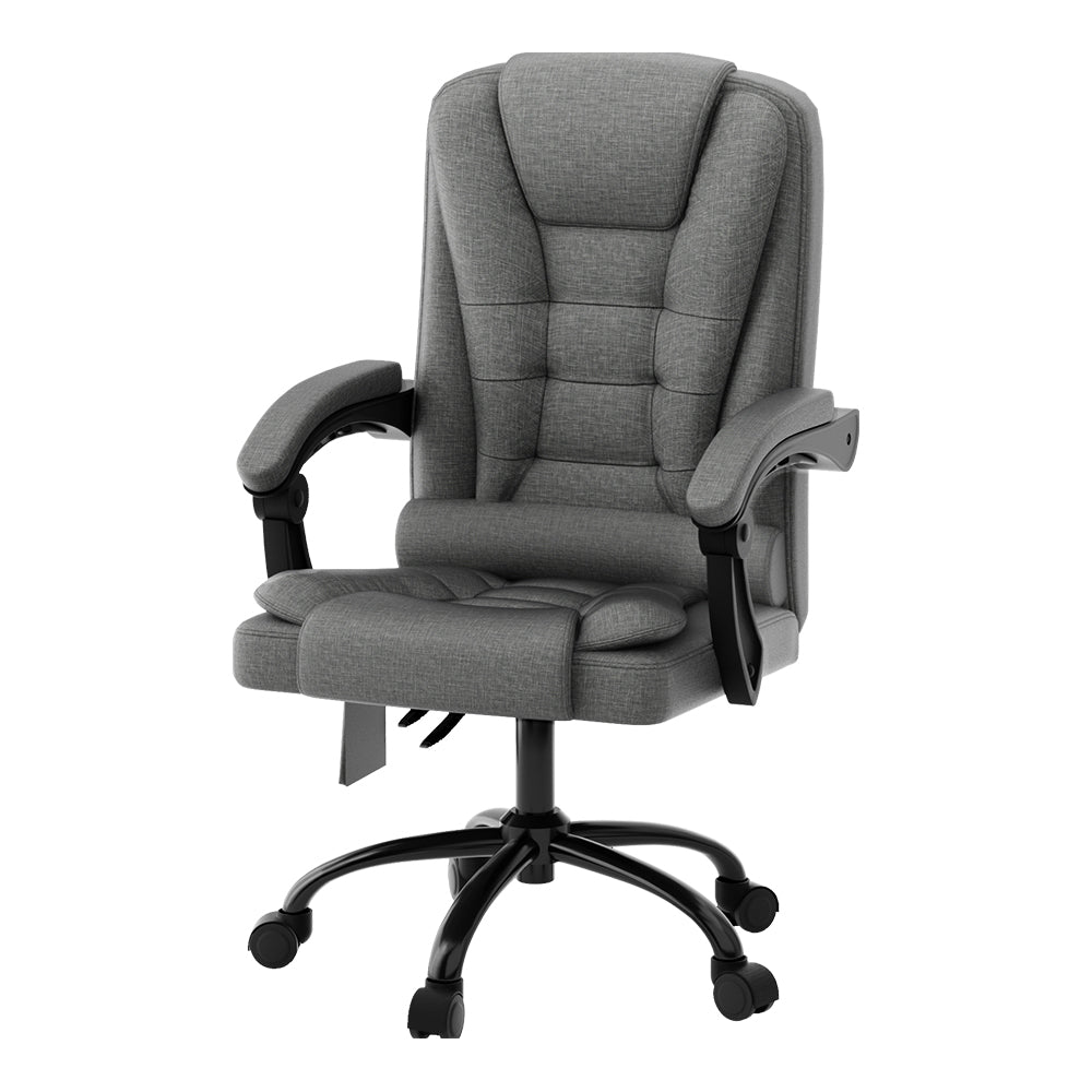 2 Point Massage Office Chair Fabric Black By Artiss
